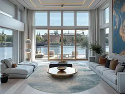 Rond vloerkleed - Zarzi (blauw)