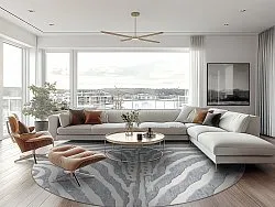 Rond vloerkleed - Zebra