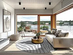 Rond vloerkleed - Zebra