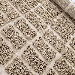 Hoogpolig vloerkleed - Zola Natural Cotton Shaggy (beige)