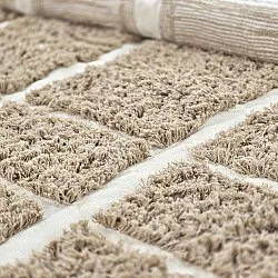 Rond vloerkleed - Zola Natural Cotton Shaggy (beige)