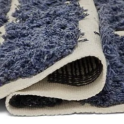 Hoogpolig vloerkleed - Zola Natural Cotton Shaggy (blauw)