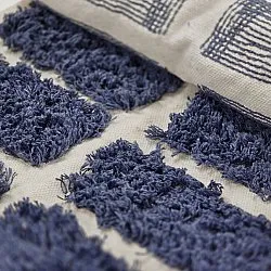 Hoogpolig vloerkleed - Zola Natural Cotton Shaggy (blauw)