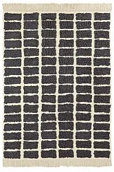 Hoogpolig vloerkleed - Zola Natural Cotton Shaggy (donkergrijs)
