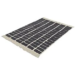 Hoogpolig vloerkleed - Zola Natural Cotton Shaggy (donkergrijs)