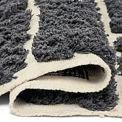 Hoogpolig vloerkleed - Zola Natural Cotton Shaggy (donkergrijs)