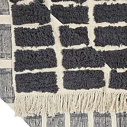 Hoogpolig vloerkleed - Zola Natural Cotton Shaggy (donkergrijs)