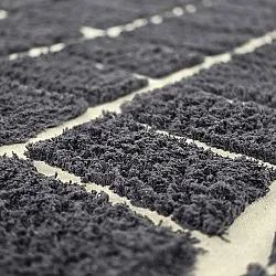 Rond vloerkleed - Zola Natural Cotton Shaggy (donkergrijs)