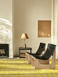 Hoogpolig vloerkleed - Zola Natural Cotton Shaggy (geel)