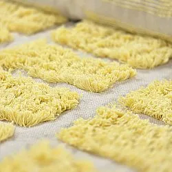 Hoogpolig vloerkleed - Zola Natural Cotton Shaggy (geel)