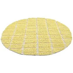 Rond vloerkleed - Zola Natural Cotton Shaggy (geel)