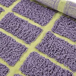 Rond vloerkleed - Zola Natural Cotton Shaggy (paars)