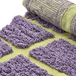 Rond vloerkleed - Zola Natural Cotton Shaggy (paars)