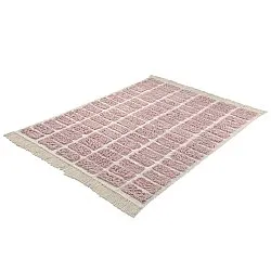 Hoogpolig vloerkleed - Zola Natural Cotton Shaggy (roze)