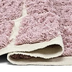 Hoogpolig vloerkleed - Zola Natural Cotton Shaggy (roze)