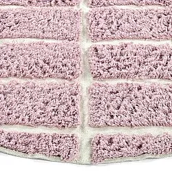 Rond vloerkleed - Zola Natural Cotton Shaggy (roze)