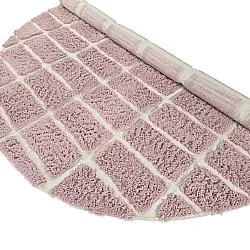 Rond vloerkleed - Zola Natural Cotton Shaggy (roze)