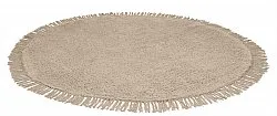 Ronde vloerkleden - Alba Natural Cotton Shaggy (beige)
