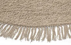 Ronde vloerkleden - Alba Natural Cotton Shaggy (beige)