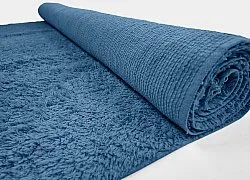 Hoogpolig vloerkleed - Alba Natural Cotton Shaggy (blauw)