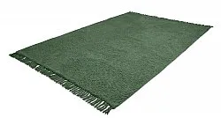 Hoogpolig vloerkleed - Alba Natural Cotton Shaggy (groen)