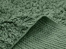 Hoogpolig vloerkleed - Alba Natural Cotton Shaggy (groen)