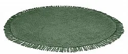 Ronde vloerkleden - Alba Natural Cotton Shaggy (groen)