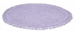 Ronde vloerkleden - Alba Natural Cotton Shaggy (paars)