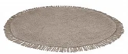 Ronde vloerkleden - Alba Natural Cotton Shaggy (taupe)