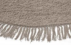 Ronde vloerkleden - Alba Natural Cotton Shaggy (taupe)
