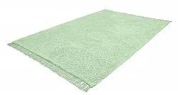 Hoogpolig vloerkleed - Alba Natural Cotton Shaggy (licht groen)