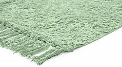 Hoogpolig vloerkleed - Alba Natural Cotton Shaggy (licht groen)