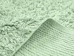 Hoogpolig vloerkleed - Alba Natural Cotton Shaggy (licht groen)