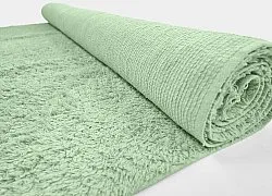 Hoogpolig vloerkleed - Alba Natural Cotton Shaggy (licht groen)