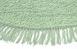 Ronde vloerkleden - Alba Natural Cotton Shaggy (licht groen)