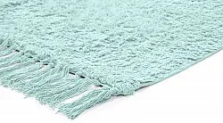 Hoogpolig vloerkleed - Alba Natural Cotton Shaggy (turkoois)