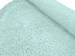 Ronde vloerkleden - Alba Natural Cotton Shaggy (turkoois)