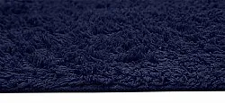 Hoogpolig vloerkleed - Alba Natural Cotton Shaggy (donkerblauw)