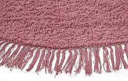Ronde vloerkleden - Alba Natural Cotton Shaggy (roze)
