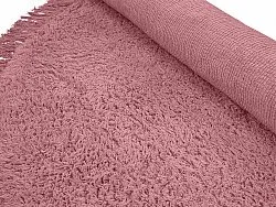 Ronde vloerkleden - Alba Natural Cotton Shaggy (roze)