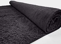 Hoogpolig vloerkleed - Alba Natural Cotton Shaggy (zwart)