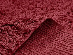Hoogpolig vloerkleed - Alba Natural Cotton Shaggy (bordeaux)