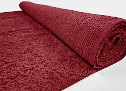 Hoogpolig vloerkleed - Alba Natural Cotton Shaggy (bordeaux)