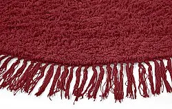 Ronde vloerkleden - Alba Natural Cotton Shaggy (bordeaux)