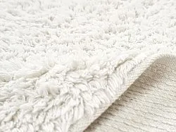 Hoogpolig vloerkleed - Alba Natural Cotton Shaggy (wit)