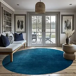 Rond vloerkleed - Artena (donkerblauw)