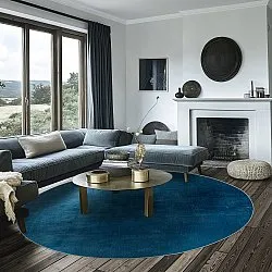 Rond vloerkleed - Artena (donkerblauw)