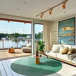 Rond vloerkleed - Artena (lichtgroen)