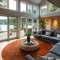 Rond vloerkleed - Artena (terracotta)