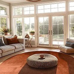 Rond vloerkleed - Artena (terracotta)